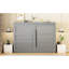 Queen Size Space Saver - Led Lights Grey Bed Design Saving Wall Unit For Guest Rooms