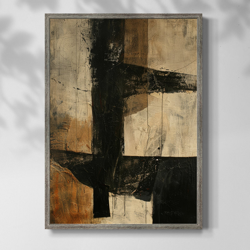 Reproduction encadrée ABSTRACT Series CCCCXXIV - bois massif, H 15 po x l 12 po
