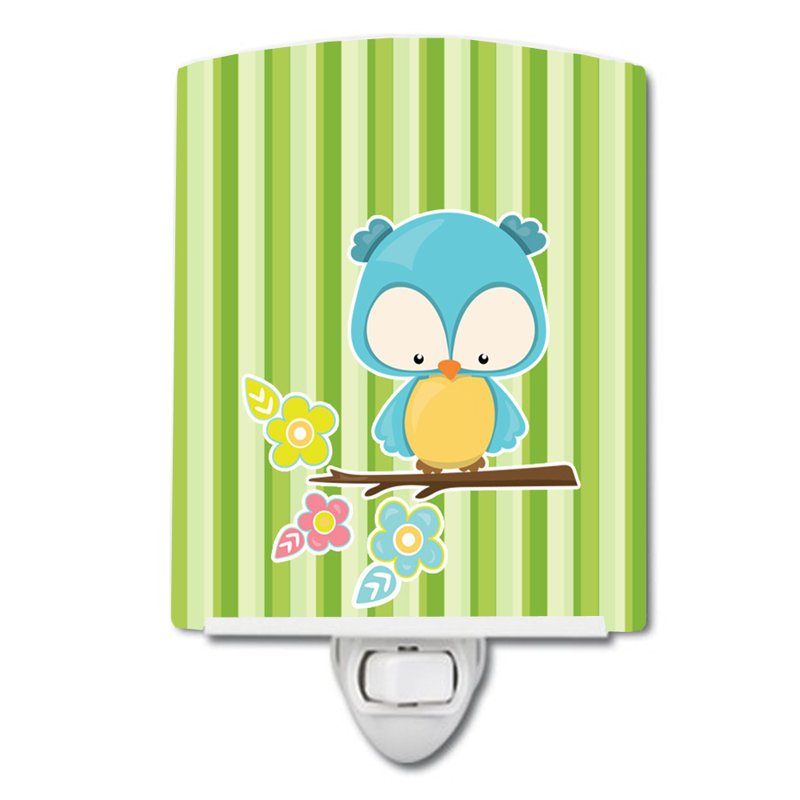 Bird on Branch Ceramic Night Light