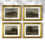 Paysage rétro vintage Lxxxxi - mat et encadré sous verre, ensemble de 4, grand art mural de salon-99374470