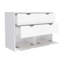 Commode 4 tiroirs, finition blanche-24811490