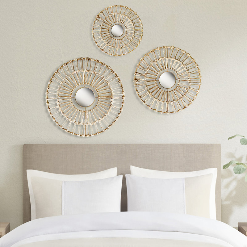 Fibre naturelle et miroir 3 murs