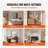 Square Wall Mounted Mirror 30" x 40" Mirror with Aluminium Alloy Frame-1317754831-1317754836-1317754826