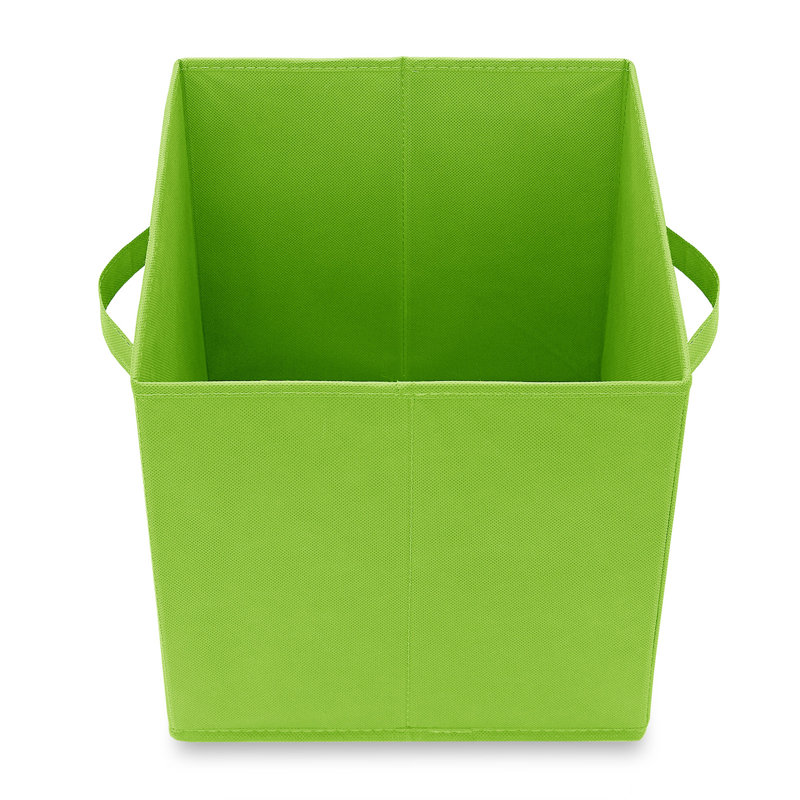 Collapsible Fabric Cubes, 11" Storage Bins (Set of 12), Blue/Green/Yellow/Pink/Orange/Purple
