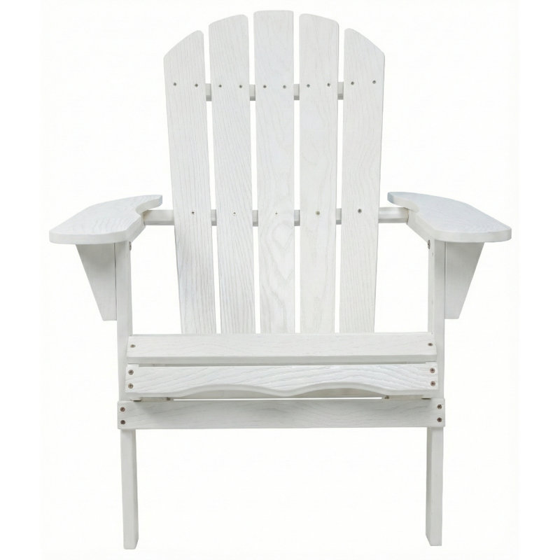 Folding Adirondack Chairs Solid Wood Embossed Grain For Patio Backyard