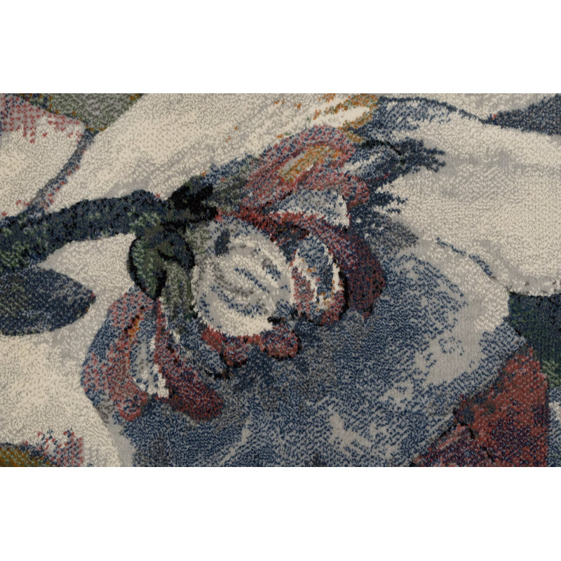 Tapis floral Trosper, Rectangle 5 pi 3 po x 7 pi 7 po