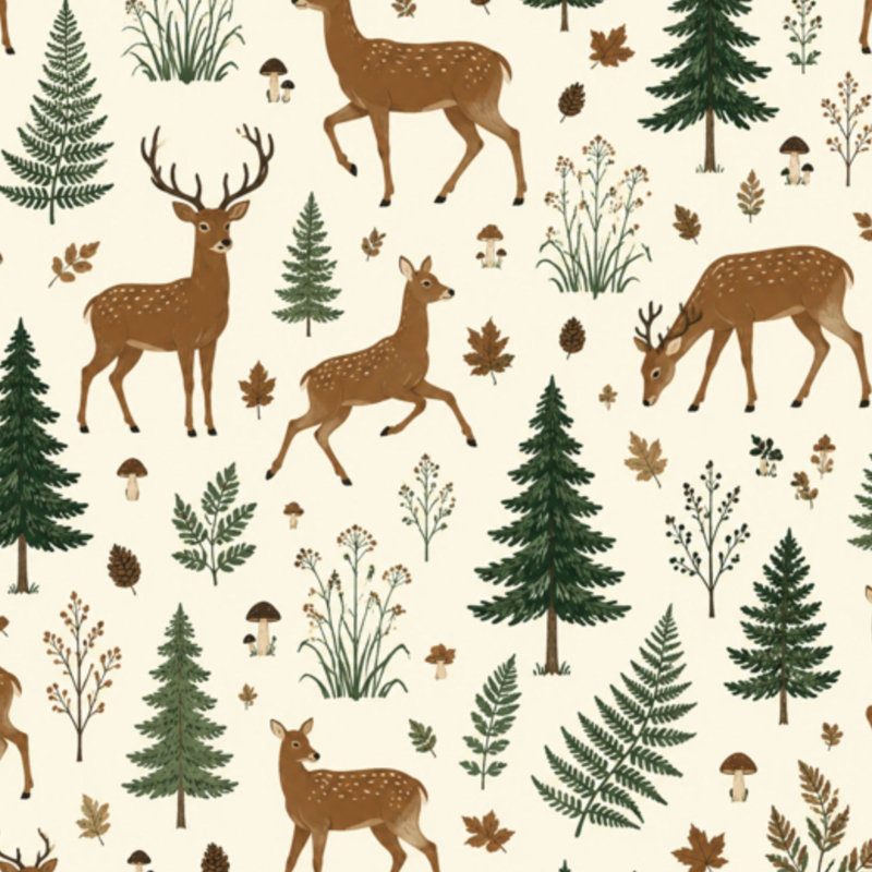 Papier peint adhésif à motif de forêt, paysage de cerfs, forêt, oiseaux, vol, l 17,7 po x H 118 po, papier peint auto-adhésif amovible