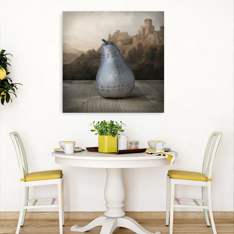 Armored Pear Castle Dramatic Rustic Surreal Landscape Architecture Wall Art Print by Mister Solo - Print