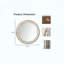 Miroir mural rond, maison de campagne en bois avec bordure blanchie-701767704