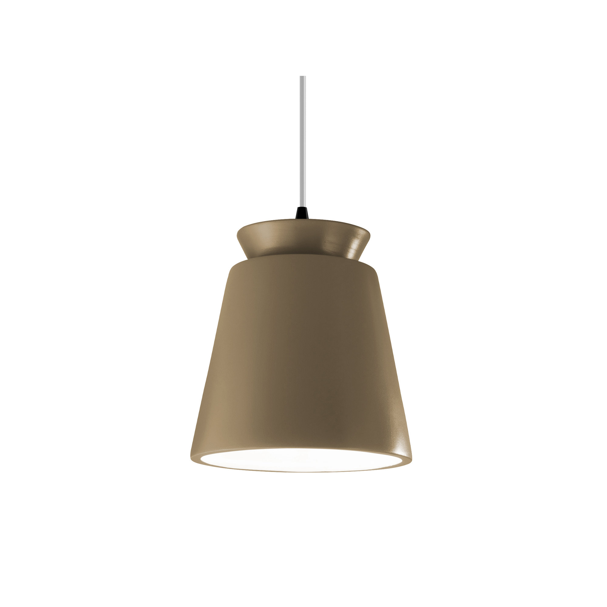 Logan 1 - Light Single Cone Pendant, Matte Black, Incandescent (Not Included), Carbon Matte Black