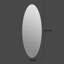 Miroir mural pleine longueur 65 po x 24 po, conception ovale, verre argenté sans cuivre de 5 mm, résistant à l'humidité et à l'oxydation, reflet HD, fixation murale pour vestibule, chambre à coucher et salon