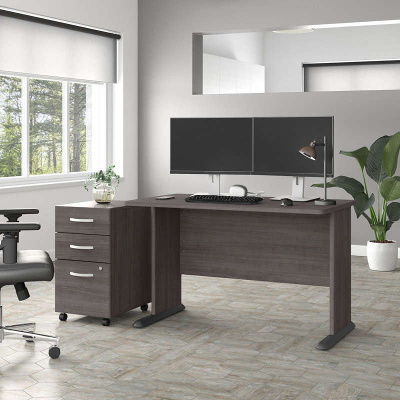 Ensemble de bureau d'ordinateur Studio A, Gris tempête et gris tempête