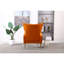 Chaise d'appoint moderne avec repose-pieds, fauteuil confortable pour salon, chambre à coucher, appartement, bureau (orange)