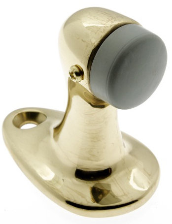 Gooseneck Solid Brass Floor Mount Stop