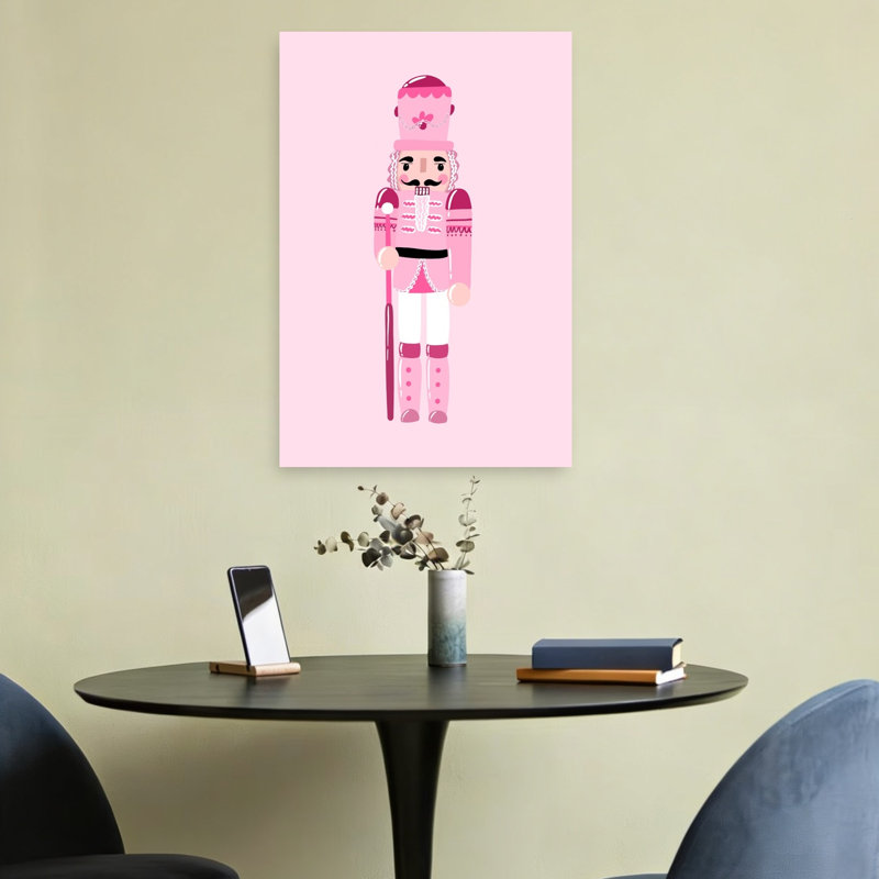 Casse-noisette rose, impression classique délicate et élégante, 24" H x 16" W