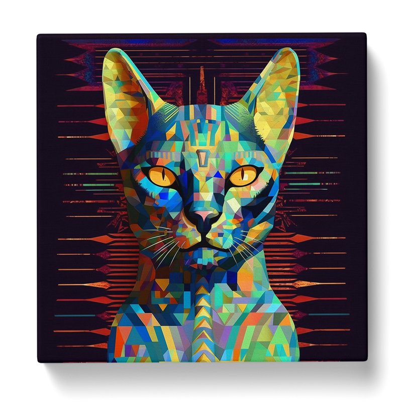Egyptian Cat Glitch Art - Print