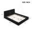 Grand lit plateforme tapissier, noir
