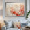 «Rose and White Coastal Coral Collage V - Coastal Coral Under Water», art mural encadré