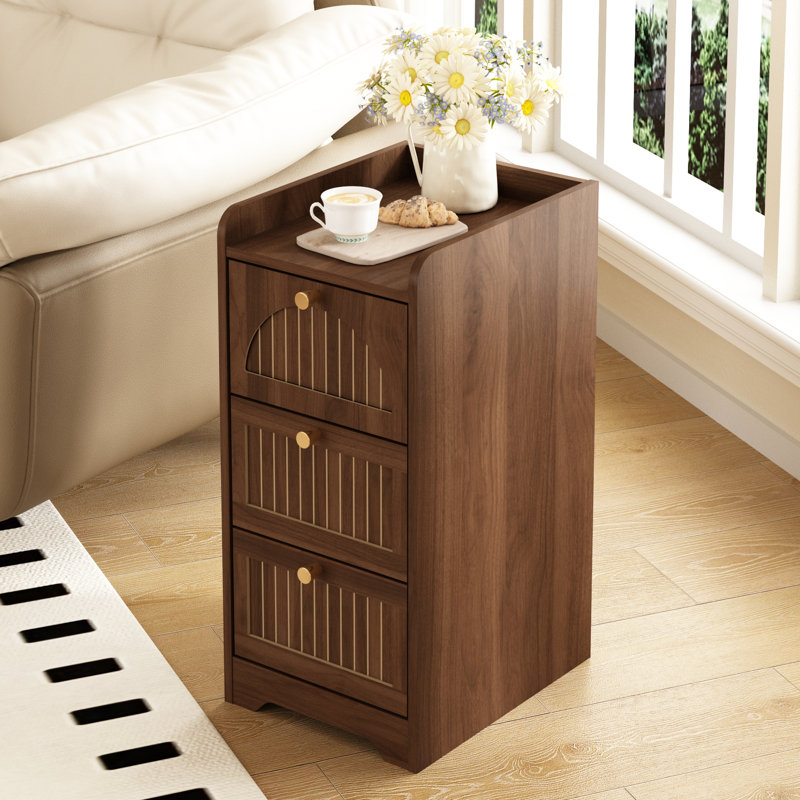 Table d'appoint, H 23,6 po x l 11 po x P 13,78 po, Brun