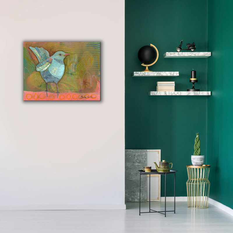 «Blue Bird Big» par Bebe Keith, toile épique Graffiti, 34 po x 26 po, H 26 po x l 34 po