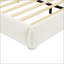 Lit tapissier en tissu de style crème-1475912271