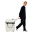 23.6" Tall Foldable Rolling Grocery Bag, Water-Resistant Utility Shopping Cart With 4 Swivel Wheels For Laundry And Groceries-128967362