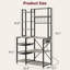 7-Tier Industrial Bakers Rack with Power Outlet with Wire Basket & 4 Hooks, Narrow Microwave Stand Coffee Bar, Open Storage Shelf for Spices/Pots/Appliances (Kitchen/Dining Room/Pantry)-1344985318