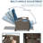Reclining Lounge Chair For Outdoor Enjoyment - Hand-Woven, Navy Blue Comfortable Recliner Flip Table, Thick Cushions, Relax