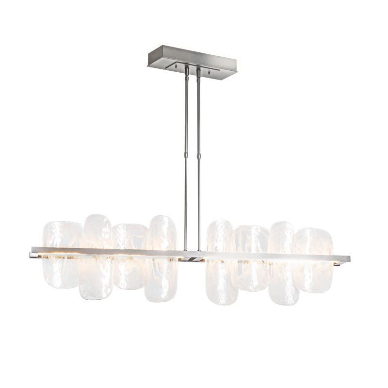Vitre 1 - Light Kitchen Island Linear LED Pendant, Sterling