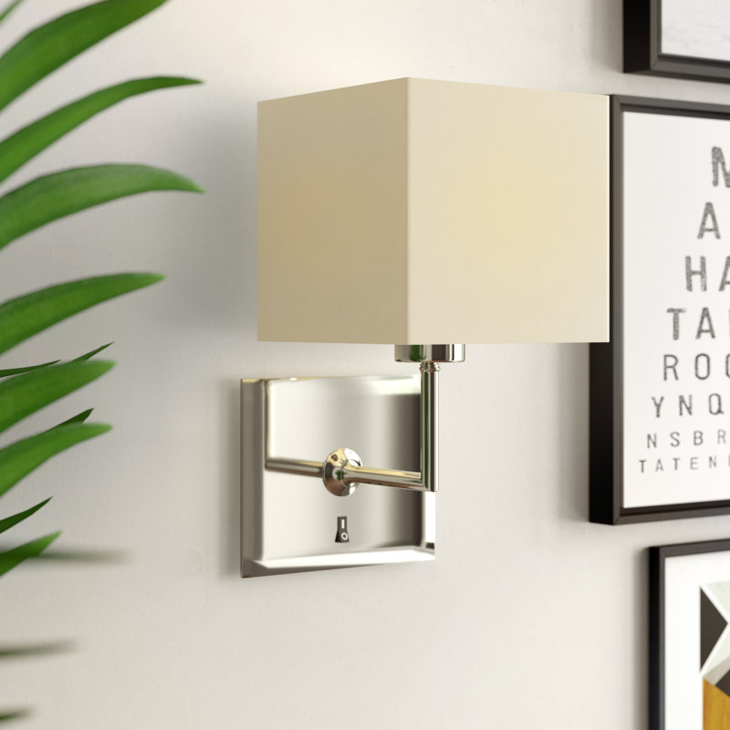 Laylah Armed Sconce, Satin Chrome