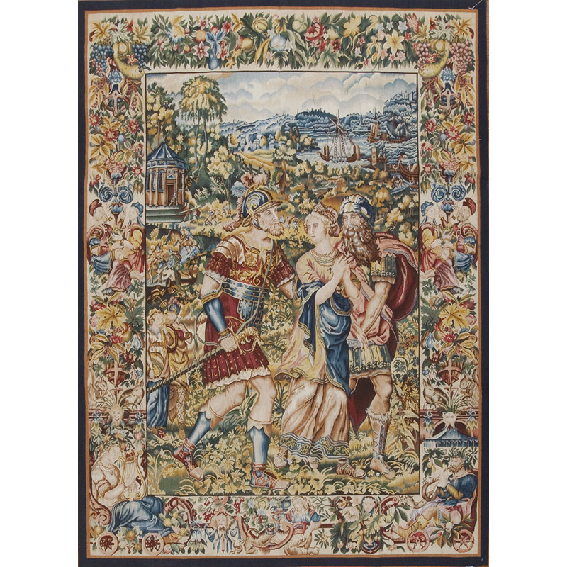 Aubusson Hand Woven Tapestry - Rod Included