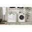 Armoire de trieur de linge à deux compartiments inclinable - blanc