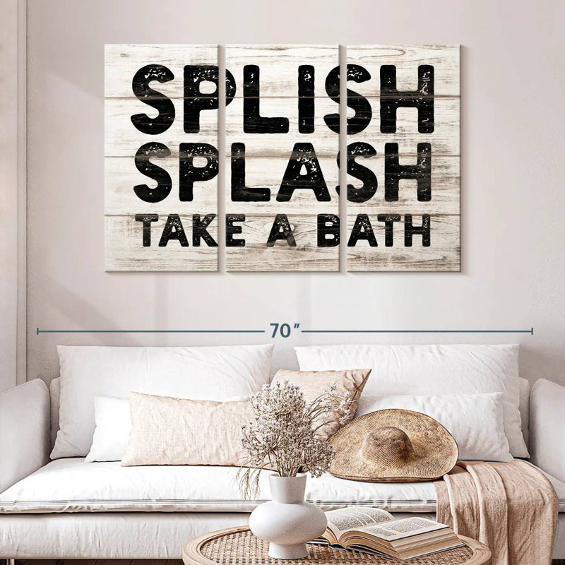 Ketti Funny Bathroom Splash, 32" H x 50" W