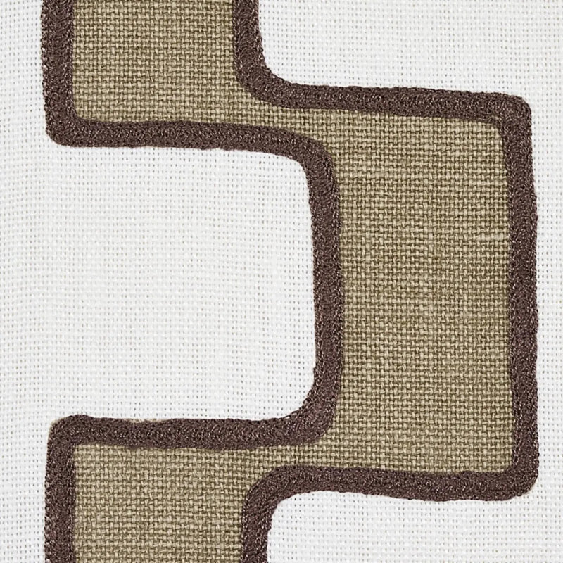Dixon Embroidered Print Linen Fabric, Neutral