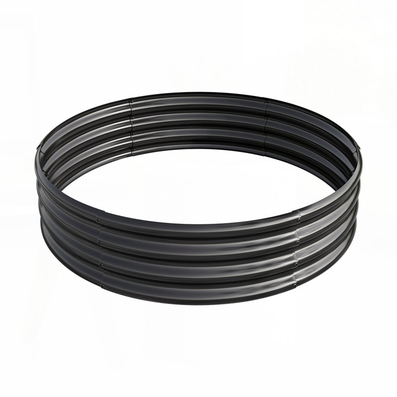 Lit rond surélevé Garedn, H 11,42 po x l 47,24 po x P 47,24 po, Noir