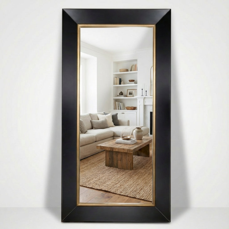 Miroir Lux, Noir et or