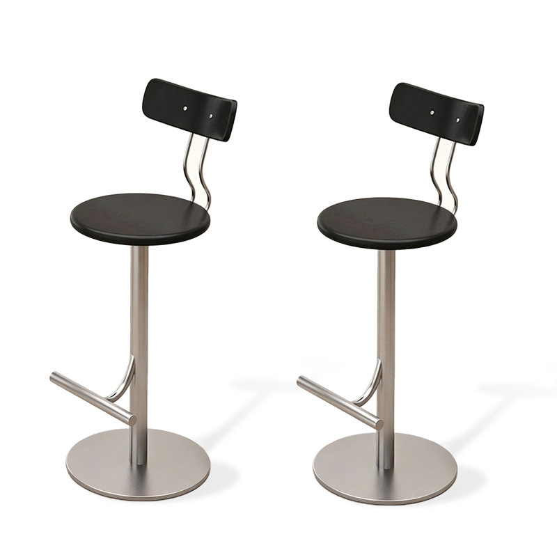 Chaise basse argentée (lot de 2), Argent