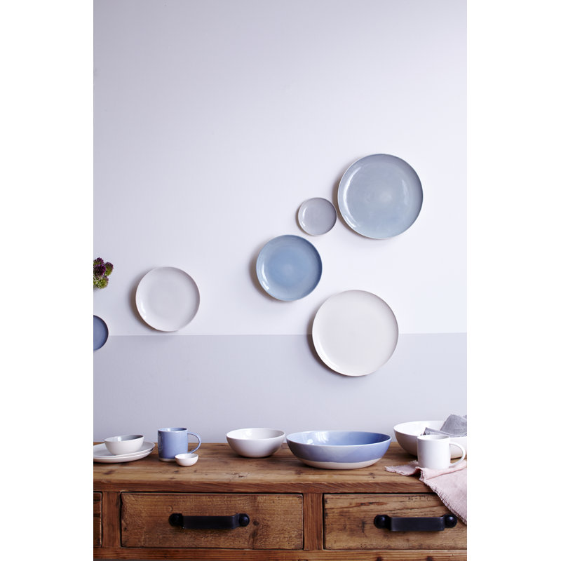 Bol de service en porcelaine Bisque Canvas Home, Blanc
