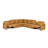 Canapé modulaire inclinable Cognac Luxe-106685512