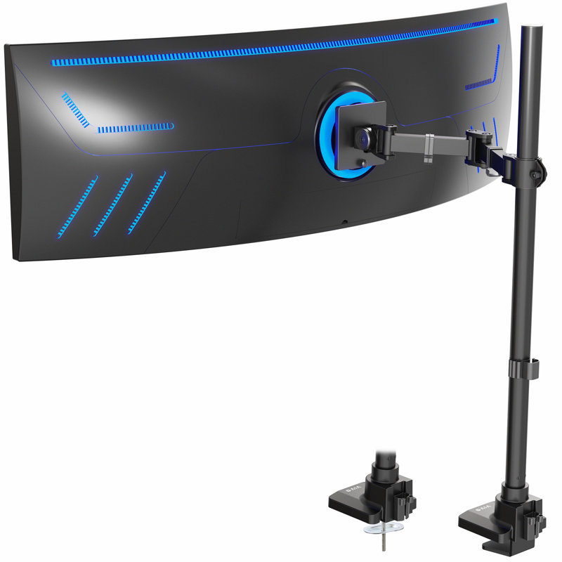 Vivo Single Ultrawide Monitor Extra Tall Desk Mount For Computer Screens To 49"