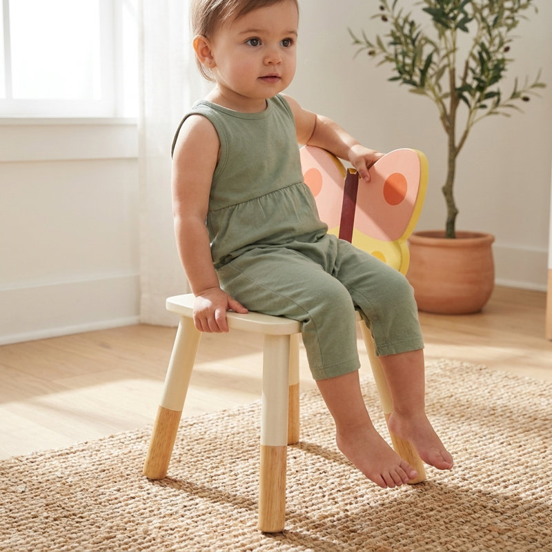 Chaise de jardin pour enfant - papillon