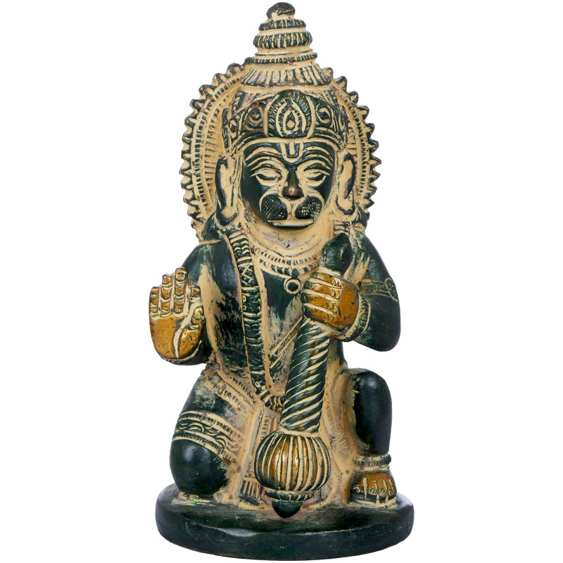 Figurine Hanuman, Vert / or