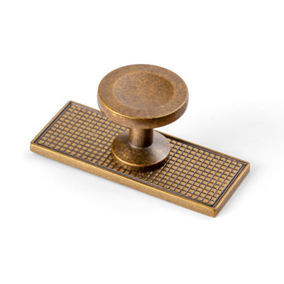Poignée ronde de 1,2 po de diamètre avec plaque arrière-G017