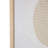 Wooden Overlapping Circle Geometric Living Room Framed Wall Art with White Fabric Detailing