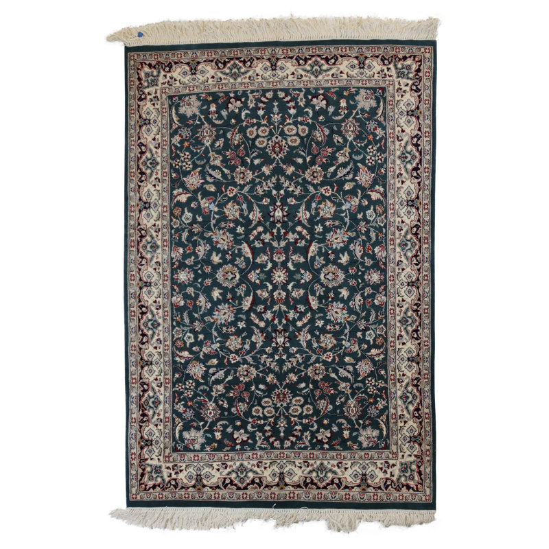Global Rug One-of-a-Kind Hand-Knotted Kashan 4' x 6'3" Wool Area Rug