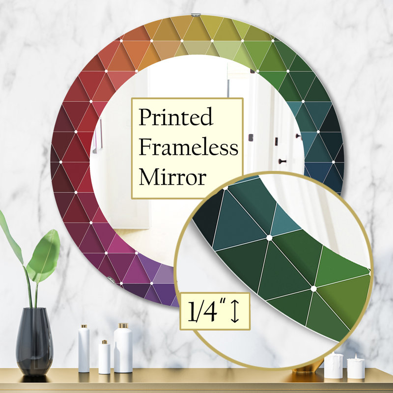 Miroir mural Triangular Colourfields 16, H 31,5 po x l po