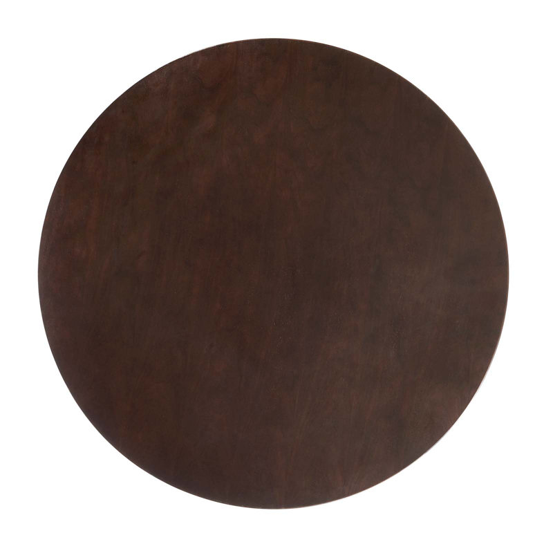 Round Gold Cherry Walnut 60" Wood Dining Table