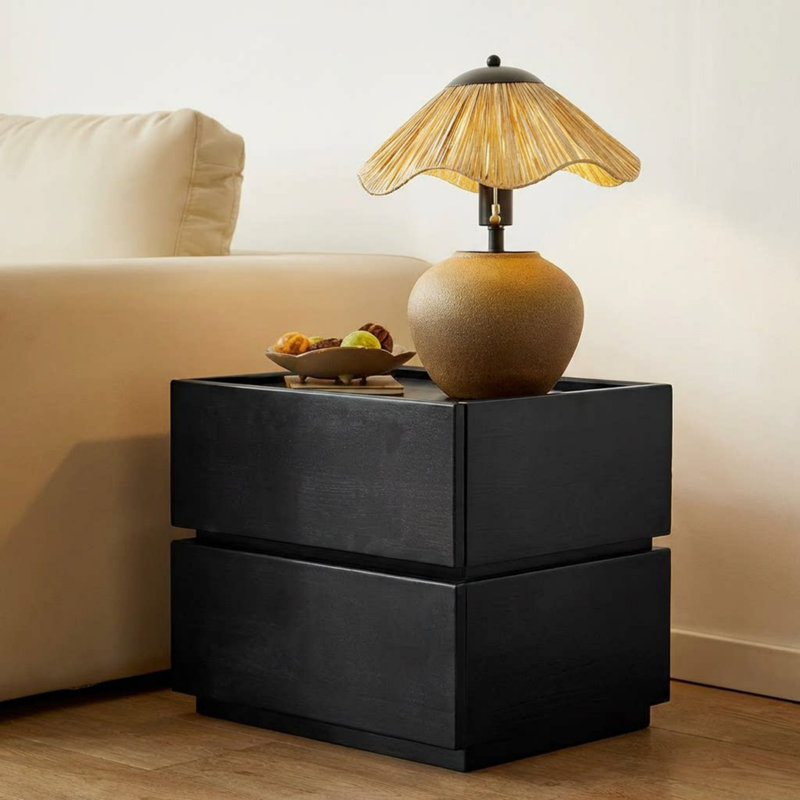 1pc, All-solid Wood Bedside Table, Freely Combinable And Assembled Creative Home Bedroom Storage Cabinet, Bedside Table, And Bedside Storage Cabinet