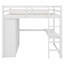 Lit mezzanine avec garde-robe intégré, bureau, tablettes de rangement et tiroirs-758303177