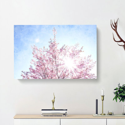 Pink Japanese Cherry Tree In Spring - Wrapped Canvas